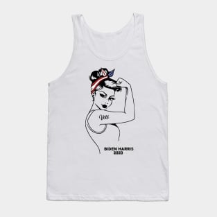 Vote Biden Harris Black Woman Retro Tank Top